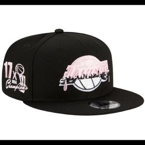 Los Angeles Lakers New Era 17x Champions Team Drip 9FIFTY Snapback Hat - Black